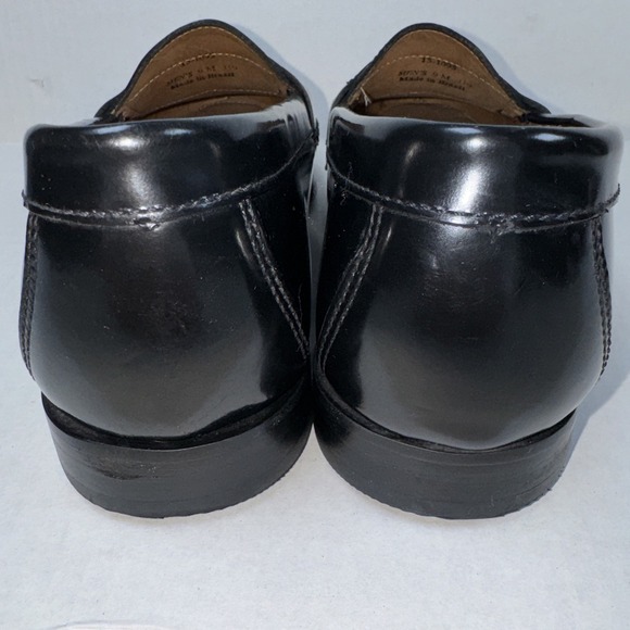 Johnston & Murphy Hayes Black Sheepskin Leather Tassel Loafer 9M Classic Preppy - Picture 5 of 8